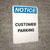 Notice: Customer Parking Portrait