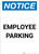 Notice: Employee Parking Portrait