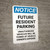 Notice: Future Resident Parking - Unauthorized Vehicles Will be Towed Portrait