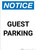 Notice: Guest Parking Portrait