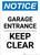 Notice: Garage Entrance - Keep Clear Portrait
