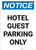 Notice: Hotel Guest Parking Only Portrait