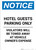 Notice: Hotel Guests Parking Only - Violators Will be Towed Away Portrait