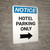 Notice: Hotel Parking Only with Right Arrow Portrait