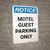 Notice: Motel Guest Parking Only Portrait