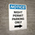 Notice: Night Permit Parking Only with Right Arrow Portrait