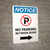 Notice: No Parking Between Signs Right Arrow Portrait