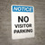 Notice: No Visitor Parking Portrait