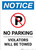 Notice: No Parking - Violators Will Be Towed Portrait