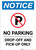 Notice: No Parking - Drop-off and Pick-up Only with Icon Portrait