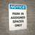 Notice: Park in Assigned Spaces Only Portrait