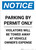 Notice: Parking By Permit Only - Violators Will Be Towed Away At Vehicle Owner's Expense Portrait