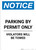 Notice: Parking By Permit Only - Violators Will Be Towed Portrait