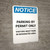 Notice: Parking By Permit Only - Visitors Must Park In Designated Area Portrait