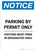 Notice: Parking By Permit Only - Visitors Must Park In Designated Area Portrait