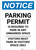 Notice: Parking Permit Is Required To Park In Any Unmarked Space Portrait