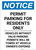 Notice: Permit Parking for Residents Only - Vehicles Without Valid Parking Permits Portrait