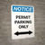 Notice: Permit Parking Only with Bi-directional Arrow Portrait