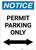Notice: Permit Parking Only with Bi-directional Arrow Portrait