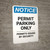 Notice: Permit Parking Only - Permits Issued By Security Portrait