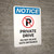 Notice: Private Drive - Do Not Block Gate Entrance Portrait