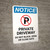 Notice: Private Driveway - Do Not Block/Open/Close Gate with Icon Portrait