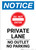 Notice: Private Lane - No Outlet - No Parking Portrait