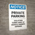 Notice: Private Parking - Violators Towed Away at Vehicle Owner's Expense Portrait