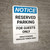 Notice: Reserved Parking for Guests Only - Unauthorized Vehicles Towed Away Portrait