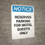 Notice: Reserved Parking for Motel Guests Only Portrait