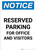 Notice: Reserved Parking for Office And Visitors Portrait