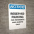 Notice: Reserved Parking for Residents And Guests Only Portrait