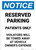 Notice: Reserved Parking - Patients Only Portrait