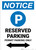 Notice: Reserved Parking - Permit Parking Only with Bidirectional Arrow Portrait