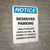 Notice: Reserved Parking - Unauthorized Vehicles Will Be Towed Portrait