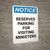Notice: Reserved Parking for Visiting Ministers Portrait