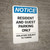 Notice: Resident and Guest Parking Only - Violators Subject to Towing Portrait