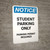 Notice: Student Parking Only - Parking Permit Required Portrait