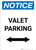 Notice: Valet Parking with Bidirectional Arrow Portrait