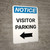 Notice: Visitor Parking with Left Arrow Portrait