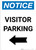 Notice: Visitor Parking with Left Arrow Portrait