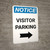 Notice: Visitor Parking with Right Arrow Portrait