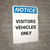 Notice: Visitors Vehicles Only Portrait