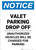 Notice: Valet Parking Drop Off - Unauthorized Vehicles Will be Charged Portrait