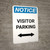 Notice: Visitor Parking with Bidirectional Arrow Portrait