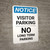 Notice: Visitor Parking - No Long Term Parking Portrait