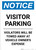 Notice: Visitor Parking - Violators Will Be Towed Away Portrait
