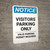 Notice: Visitors Parking Only - Valid Parking Permit Required Portrait