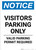 Notice: Visitors Parking Only - Valid Parking Permit Required Portrait