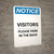 Notice: Visitors - Please Park In The Back Portrait